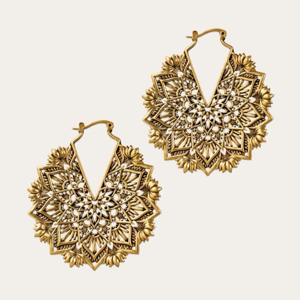 Boho hoop earrings #882